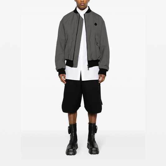 Bomber jacket with inserts