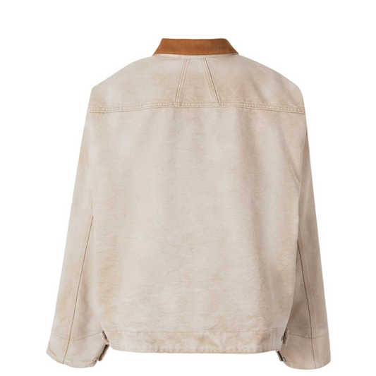 Bomber jacket with zip and logo