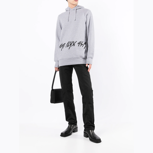 Hoodie with drawstring and logo