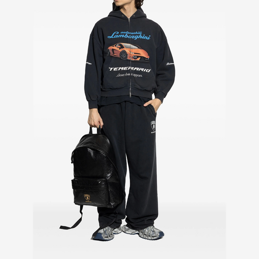 Sports pants with logo from collaboration with Automobili lamborghini