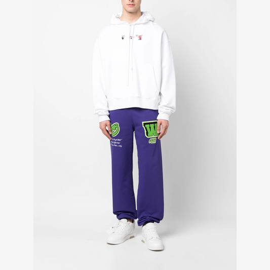 Sweatpants with logo patch