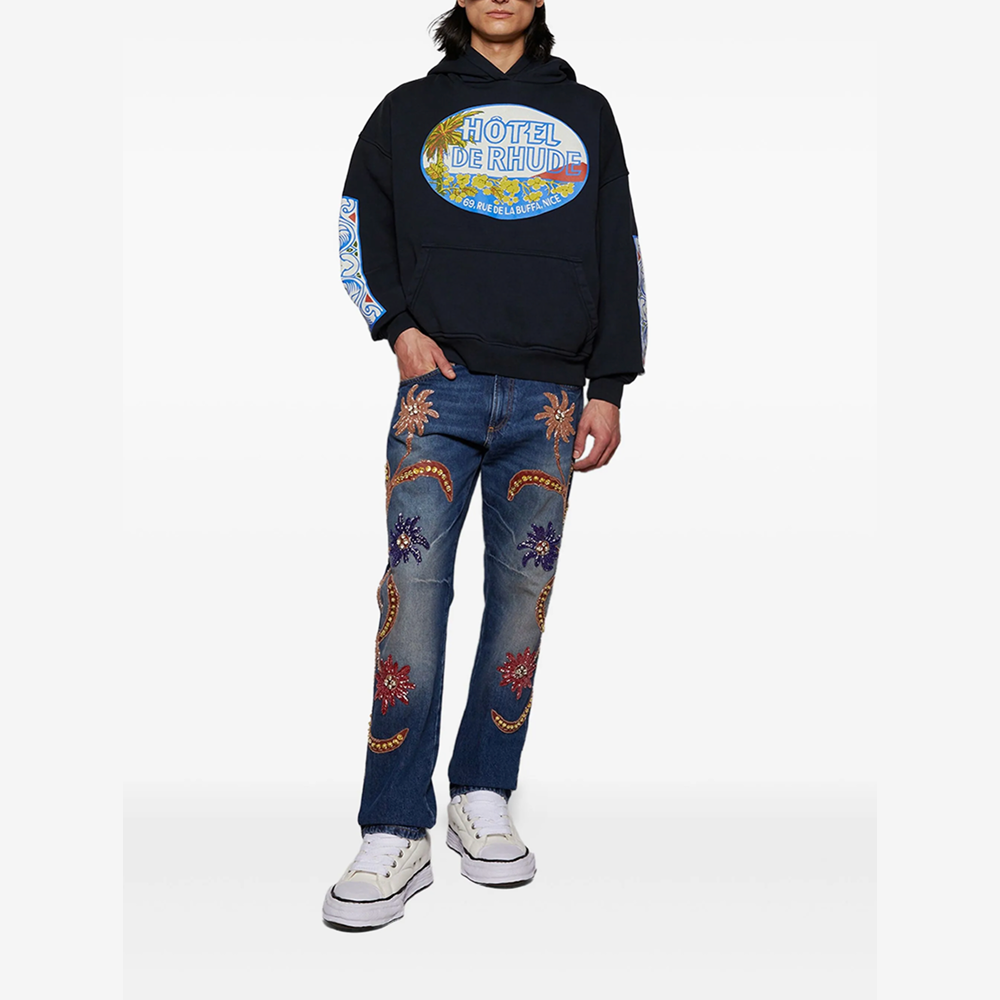 Rhude Hotel Graphic Print Hoodie