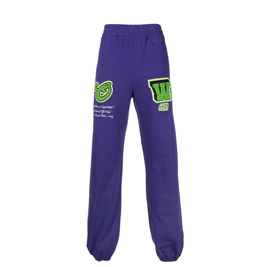 Sweatpants with logo patch